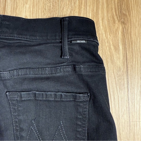 MOTHER Hustler Ankle Fray Not Guilty Black Flared Jeans Women’s Size 25 - Picture 11 of 12